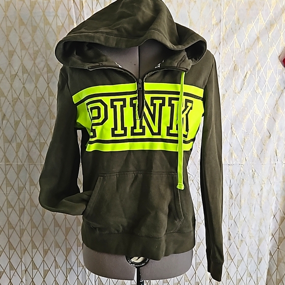 PINK Victoria's Secret Jackets & Blazers - PINK half zip hoodie
